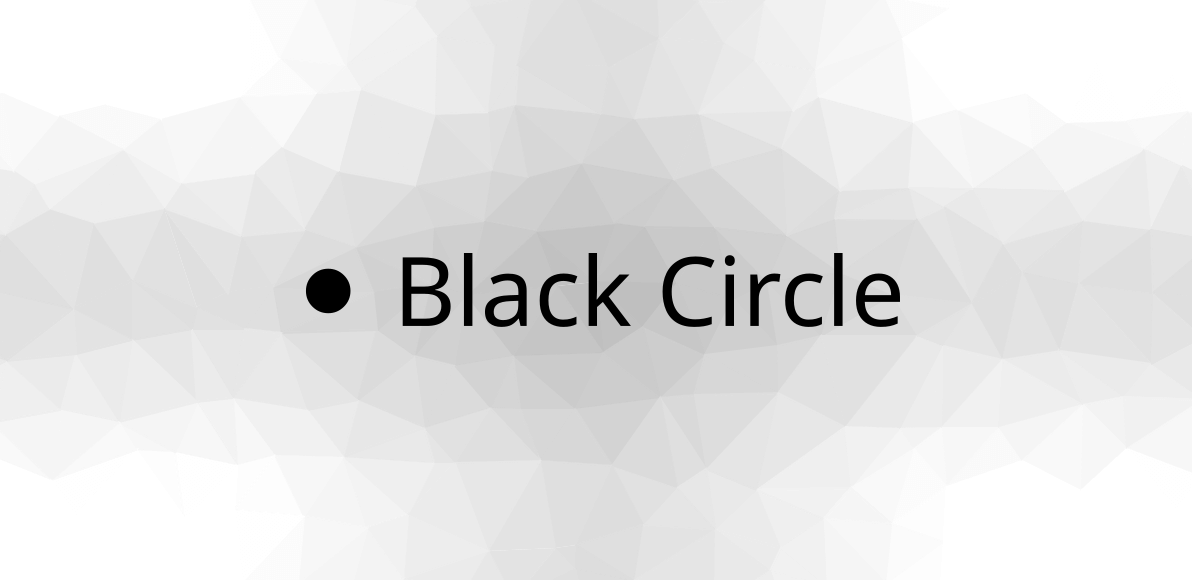 ⚫ Black Circle Emoji