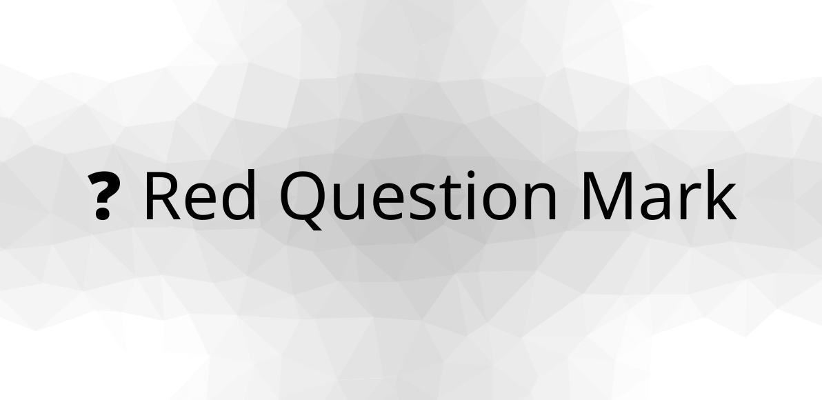 Red Question Mark Emoji