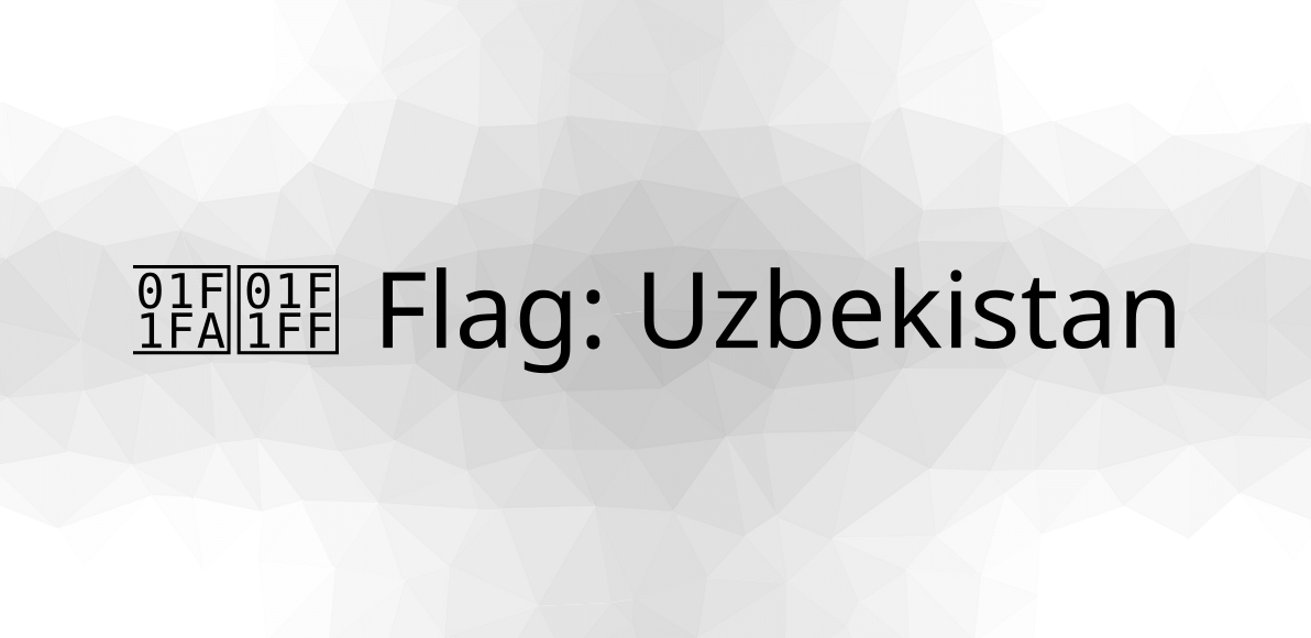 🇺🇿 Flag: Uzbekistan Emoji