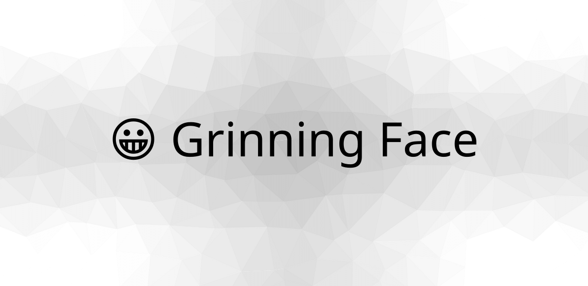 😀 Grinning face emoji