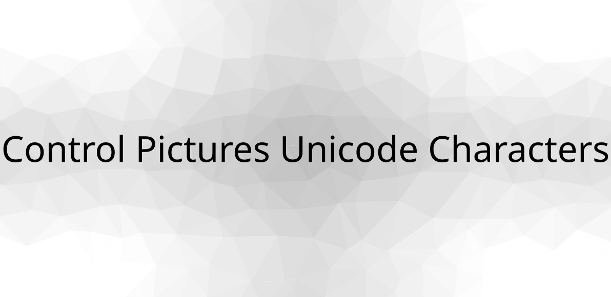 Control Characters Text Unicode Control Characters : Control characters in ASCII and Unicode – BSMK
