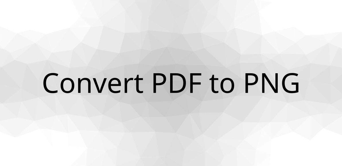 Convert PDF to PNG