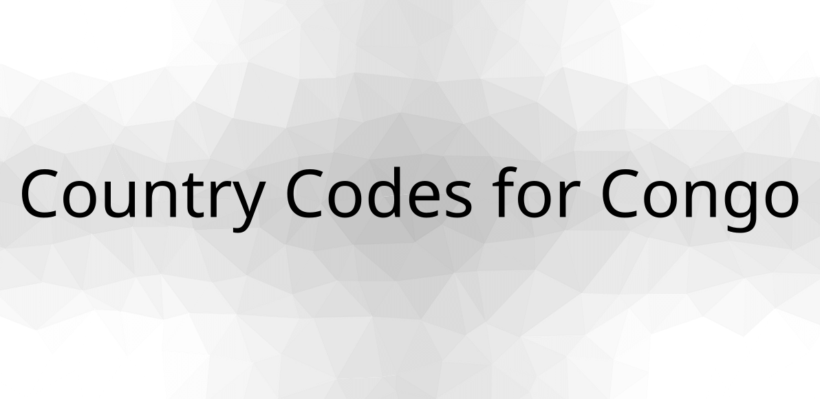 🇨🇬 Country Codes For Congo Are Cg Cog 178 And Calling Code Is 242 8438