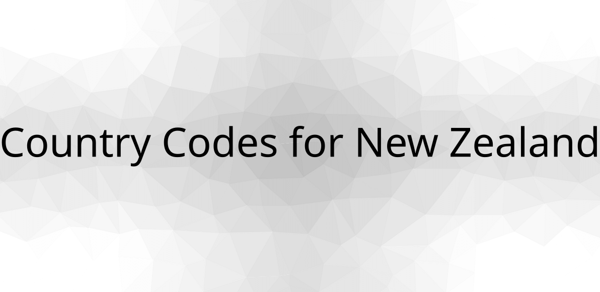 🇳🇿 Country Codes for New Zealand are NZ, NZL, 554 & Calling Code is 64