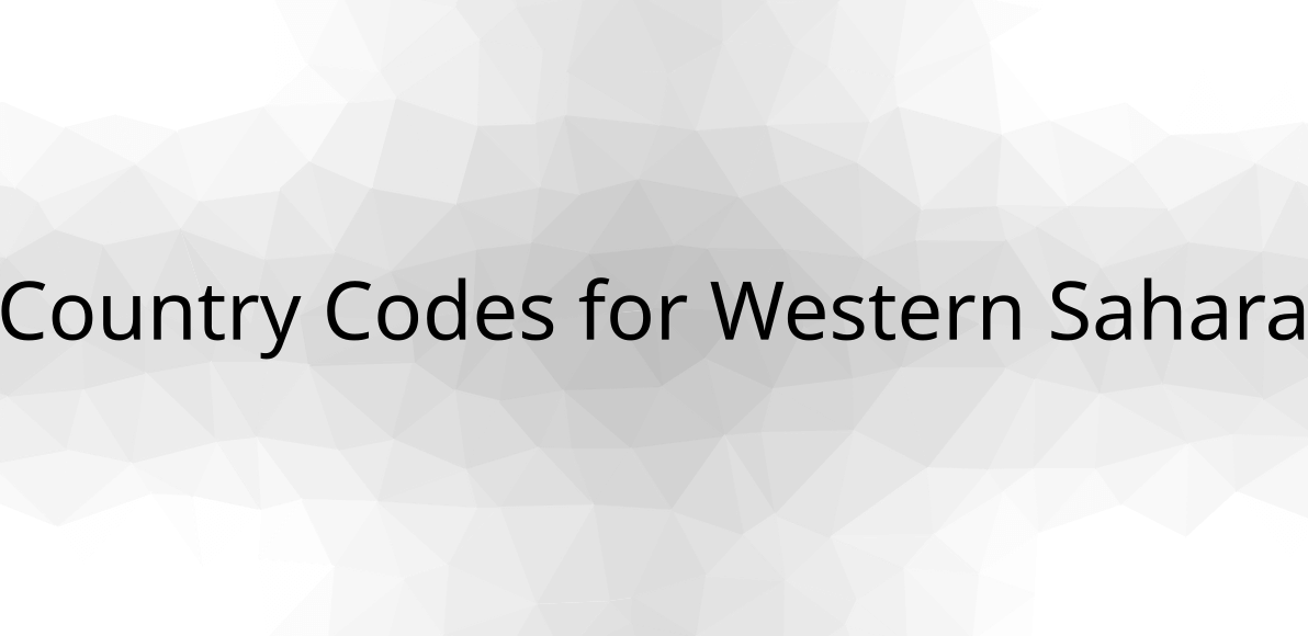 🇪🇭 Country Codes for Western Sahara are EH, ESH, 732 & Calling Code is 212