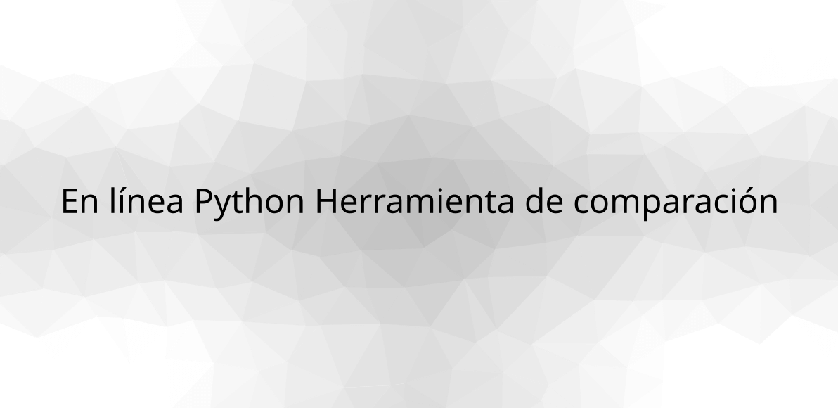En línea Python Herramienta de comparación