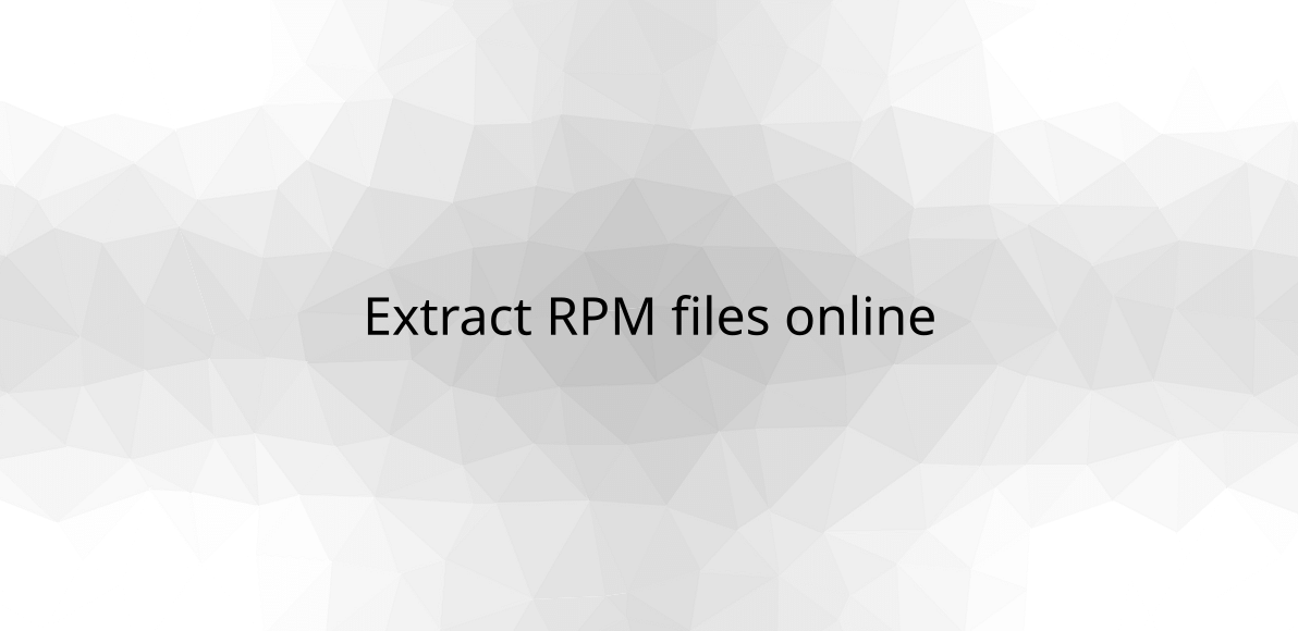 Extract RPM files online
