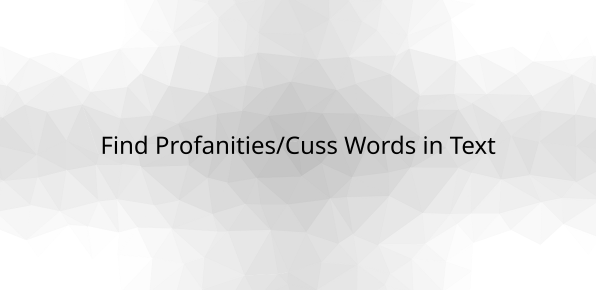 find-profanities-cuss-words-in-text