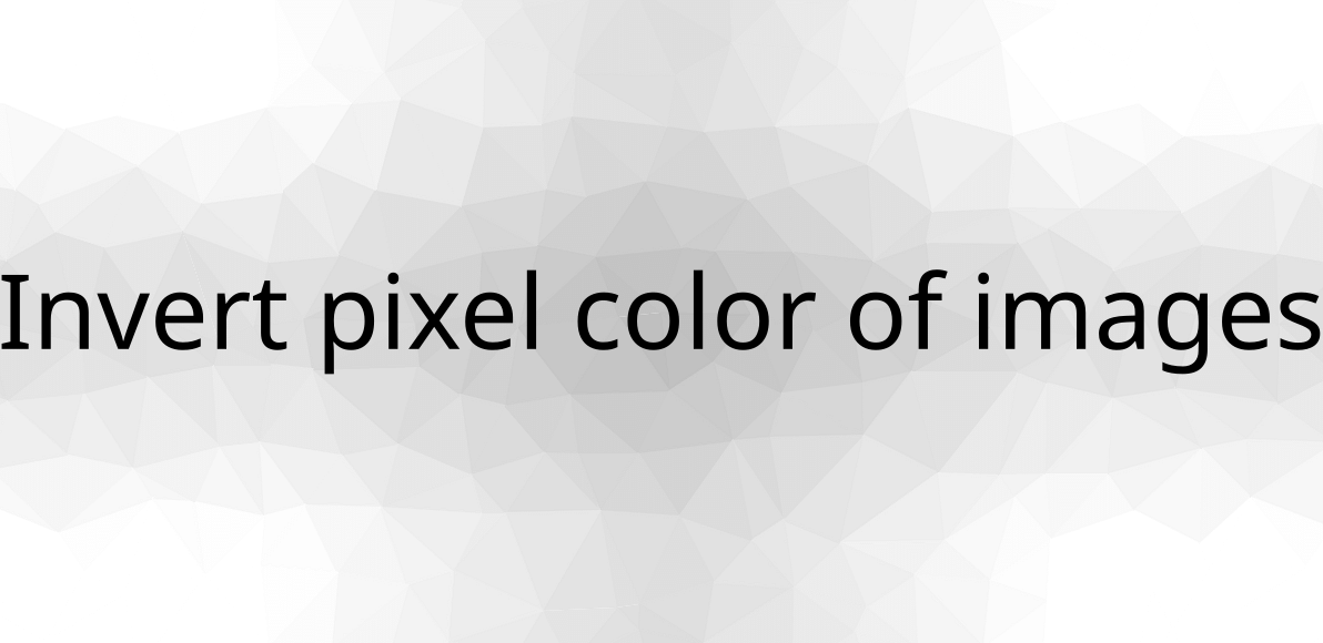 Invert Pixel Colours