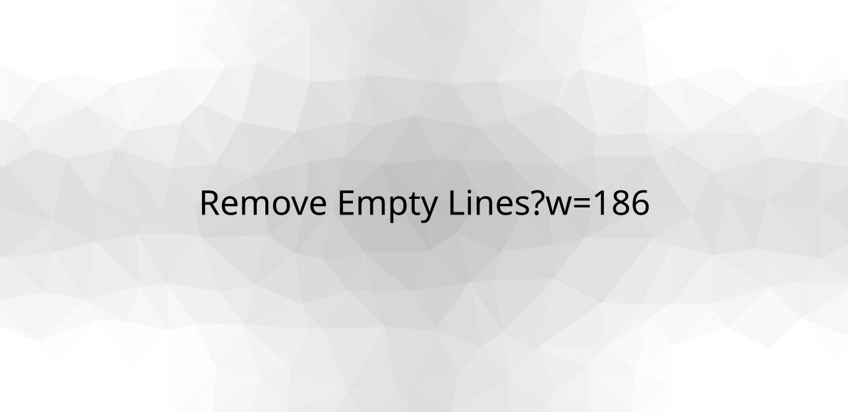  Remove Empty Lines 